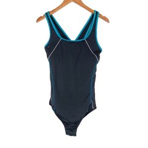 Lands End One Piece Swimsuit Criss Cross Back 10